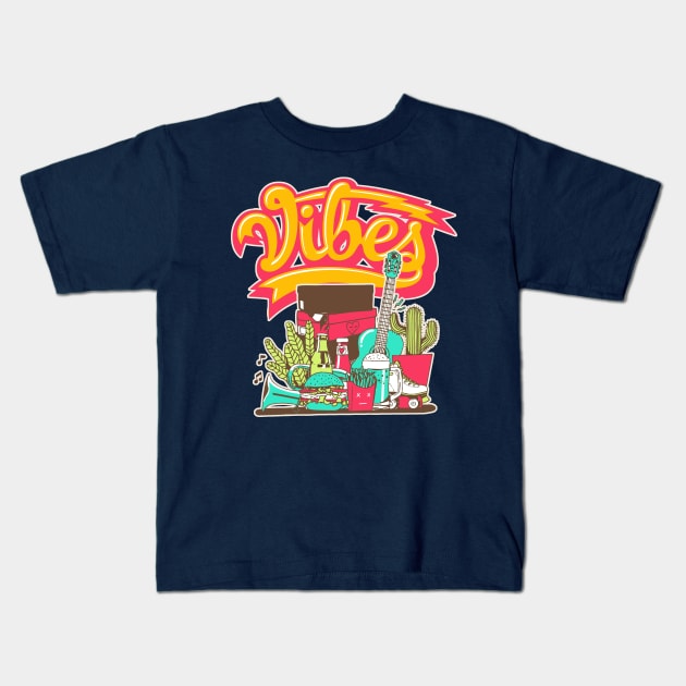 Vibes Bio Hack Kids T-Shirt by funandgames